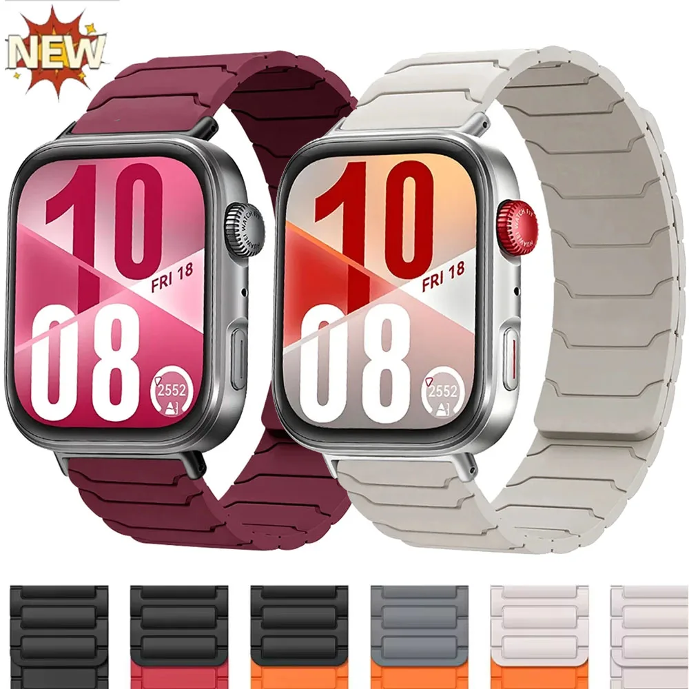 Silikonowy pasek sportowy do zegarka Huawei Fit 4/3 z magnetyczną klamrą Wygodny pasek do zegarka Huawei Fit 4 Pro Akcesoria do bransolet