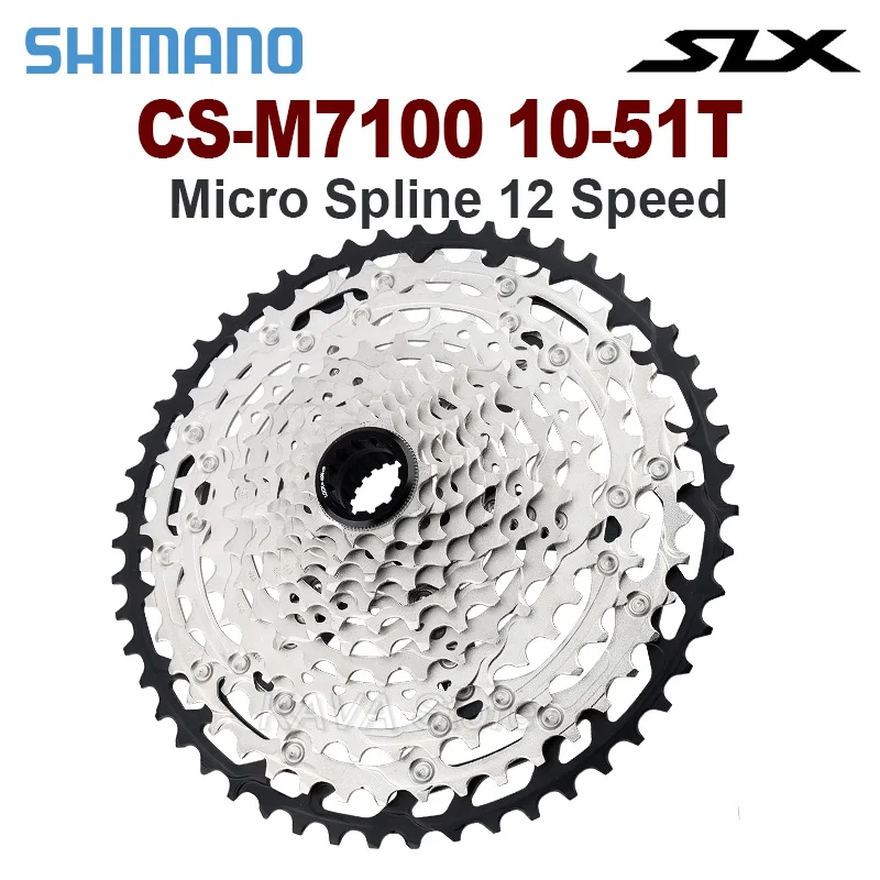 Shimano Deore SLX M7100 Cassette 12 Speed MTB K7 Mountain Bike Rachat 10-51T 12S Micro Spline Freewheel 12V Bicycle Flywheel