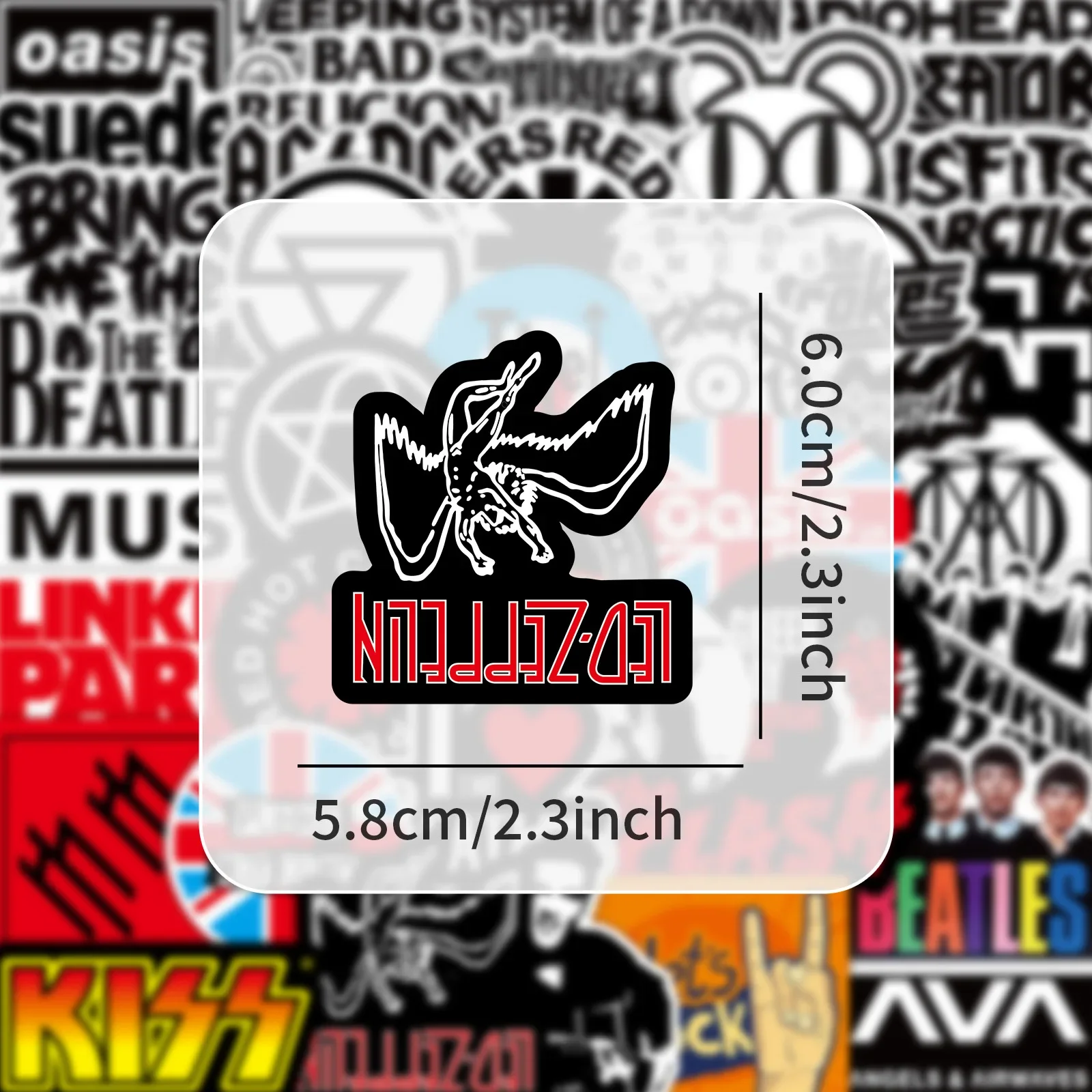 10/56 pezzi divertenti cartoni animati rock band graffiti adesivi decorazione creativa custodia per cellulare fai da te notebook tazza d'acqua giocattolo regalo adesivo