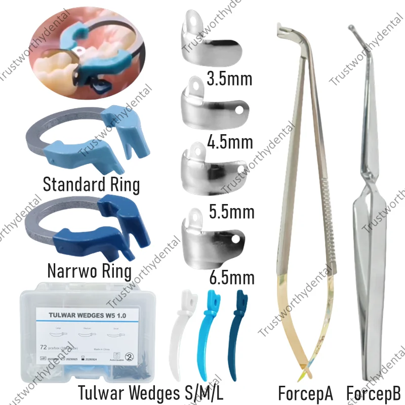 

Dental Matrix Bands Ring Sectiona Wedges Molar Matrices Clamp Tulwar Forcep Separate Class Restoration