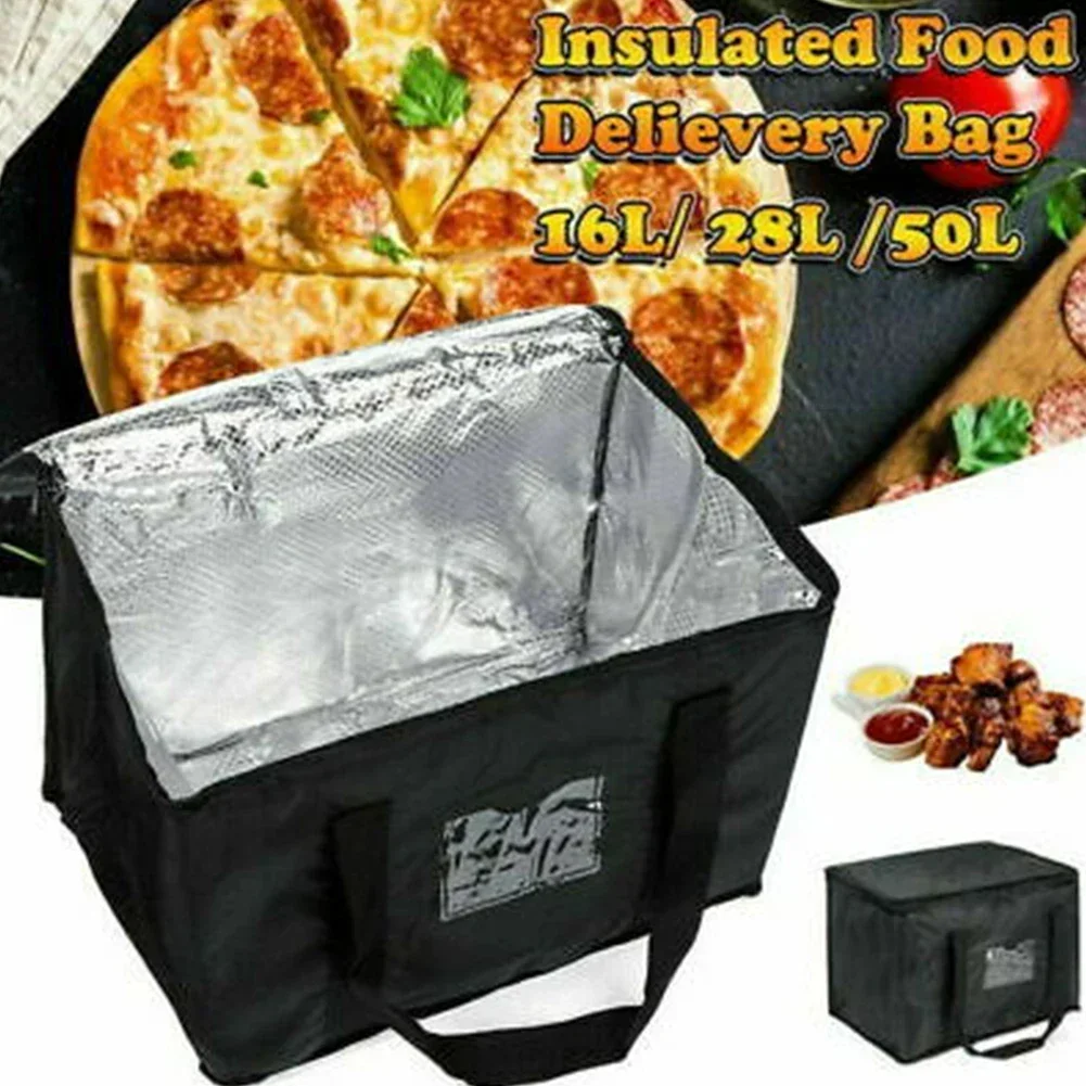 Bolsa aislante, bolsa térmica aislante plegable para Picnic, bolsa de hielo portátil, bolsa térmica para alimentos, bolsa para Pizza, bolsa para entrega de comida, 16L/28L/50L