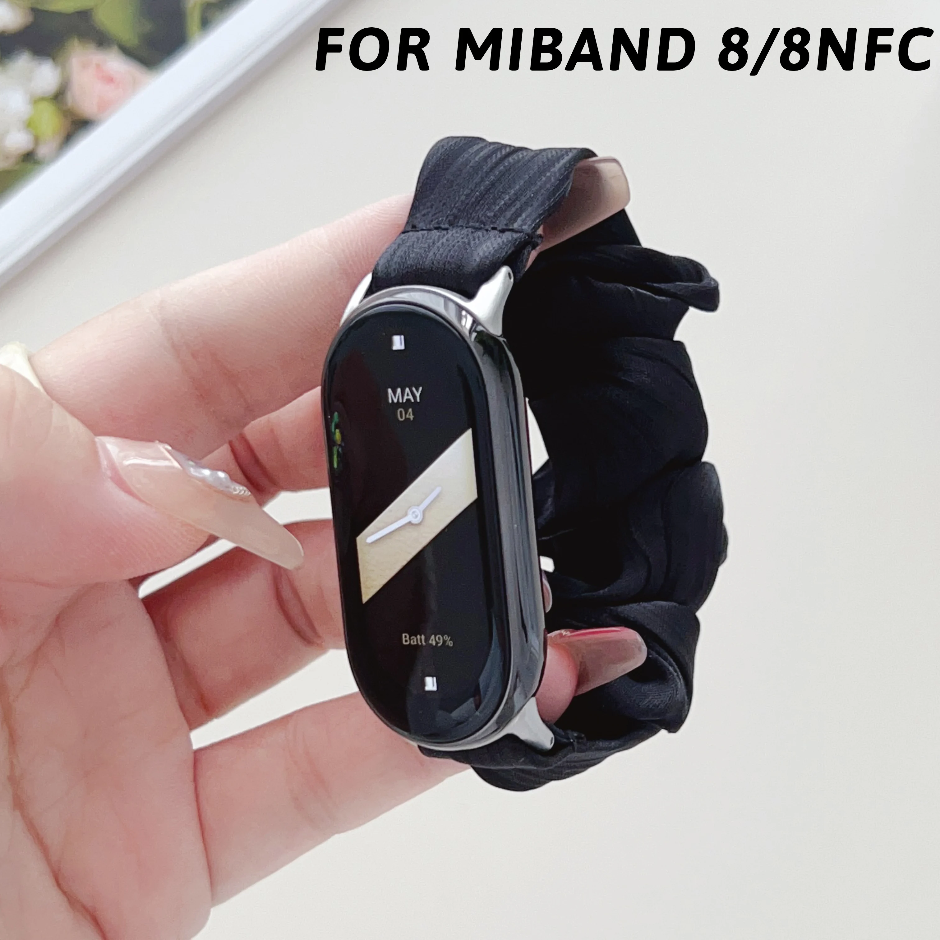 

Elasticity Chiffon Bracelet for Xiaomi Mi Band 8 Strap Hairband Stretch Ribbon Watch Belt for Miband 8 NFC Wristband Accessories