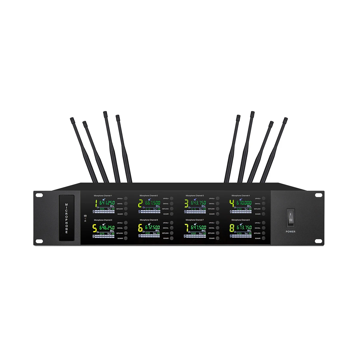 MX108-R6 Series UHF 8 Channels Wireless Microphone Conference Microphone System With Skin Color Headset Mic