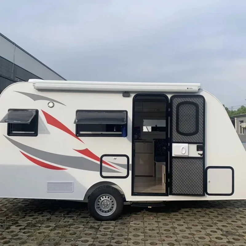 النمط الأمريكي 540*1640 مللي متر سبائك الألومنيوم باب RV عالية الأداء باب دخول متنقل مع نوافذ السيارة #2