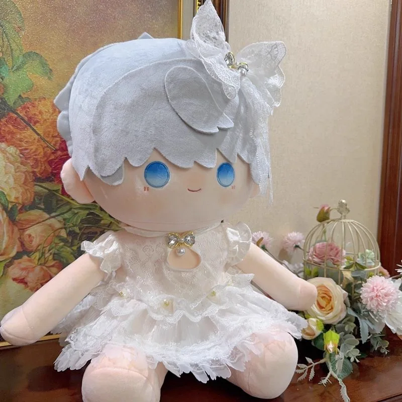 40CM 20CM 15CM Cotton Doll Clothes White Dress, 50-55CM Reborn Doll Skirt Free Shipping