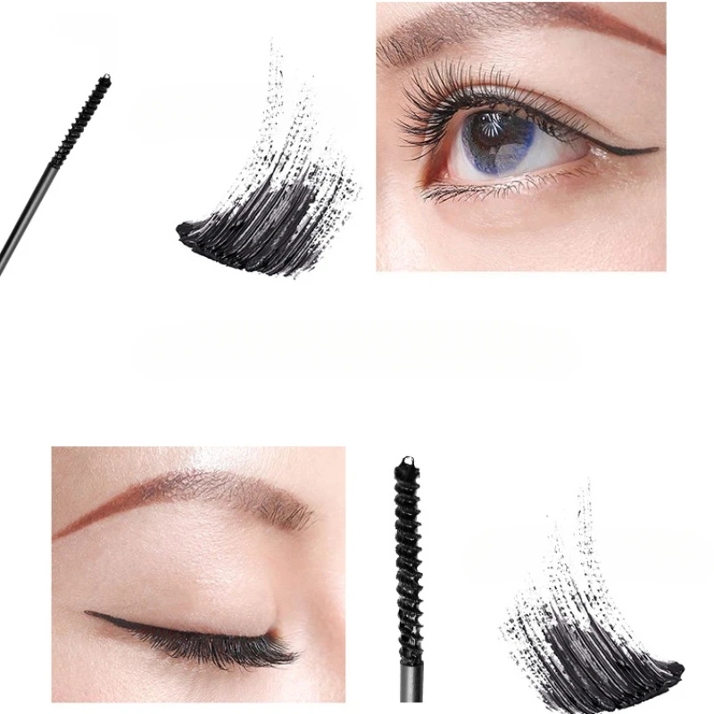 Ultra-Fijne Kleine Borstelkop Mascara Verlengende Zwarte 3d Lash Wimper Verlenging Wimpers Langdragende Zwarte Kleur Mascara