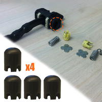 4Pcs For Volvo S40 II 2004 2005 2006 2007 2008 2009 2010 2011 2012 New Door Check Strap Repair Kit Stopper Damping Clips Black