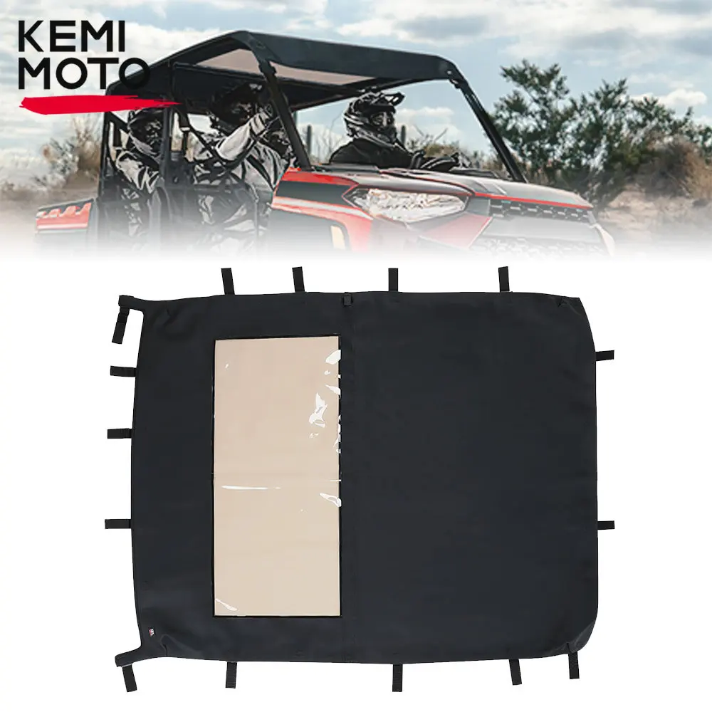 

KEMIMOTO Canvas Roof Tint Soft Top Compatible with Polaris Ranger Crew XP 1000/Crew 1000/Crew 900 2015-2024 Sunshade Accessories