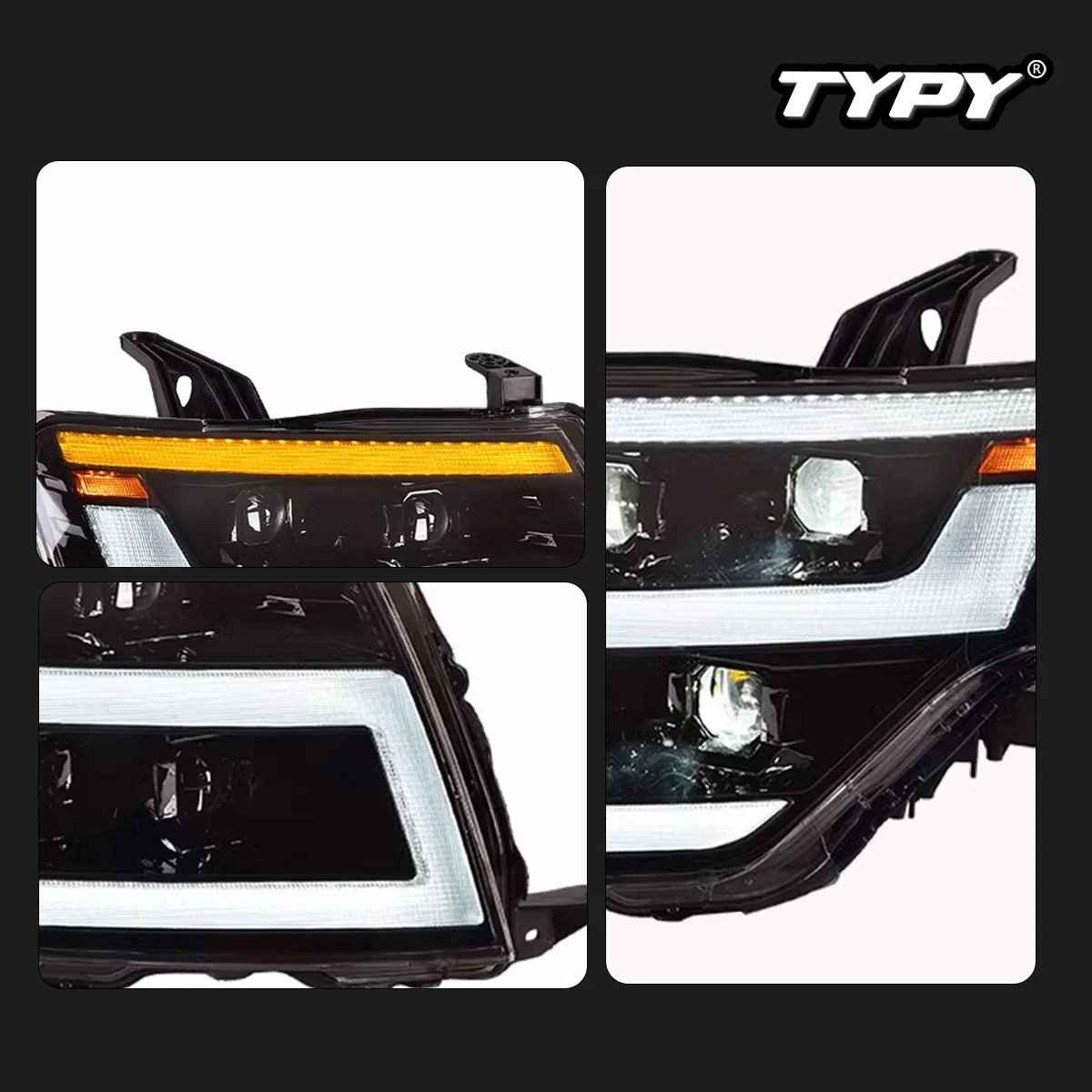 

Автомобильные фары TYPY для Mitsubishi Pajero V95 V97 2009-2021, фара, светодиодный проектор, дневные ходовые огни, автоаксессуары