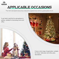 4pcs Led Lamp Decor Handheld Portable Lantern Light For Xmas Halloween Party Home Office Decoration Retro Miniature