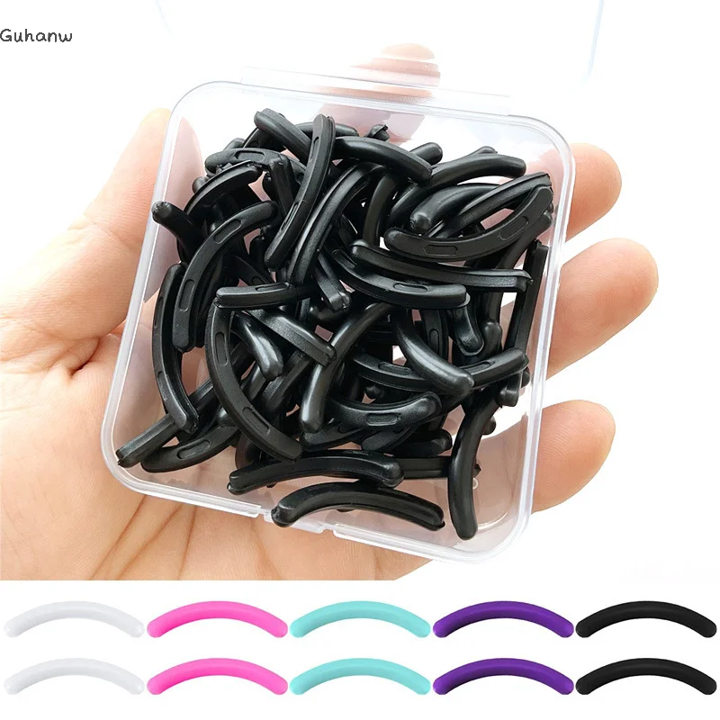Colored Eyelashes Curler Replace Rubber 30pcs/box Black White Blue Elastic Eyelash Curler Replacement Rubber Strips Accessories