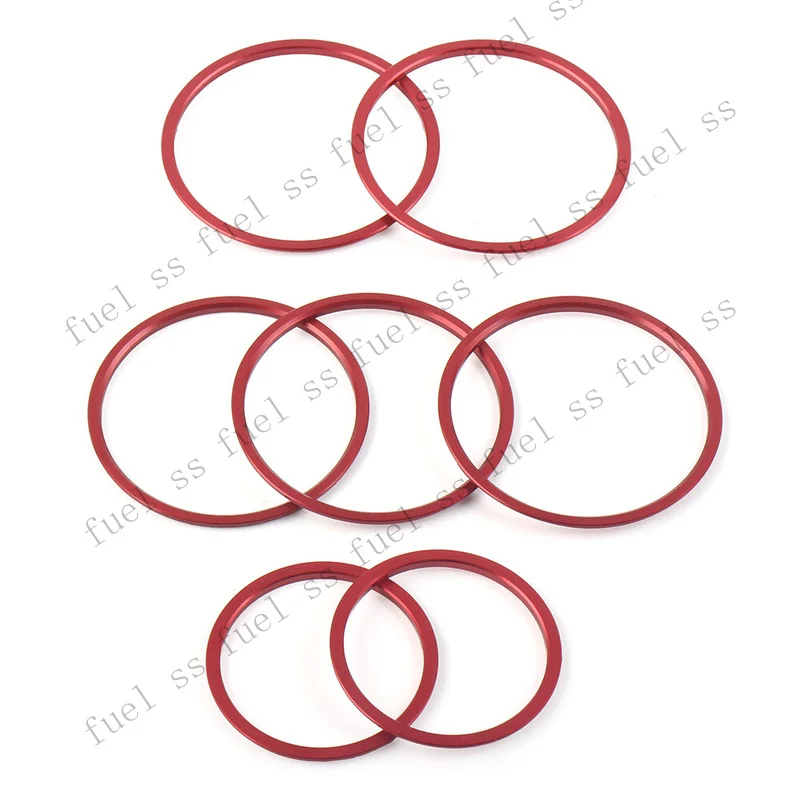 S+ AC Air Vent Outlet Inner Ring Cover Trim For Mercedes Benz C Class W205 Red 7Pcs