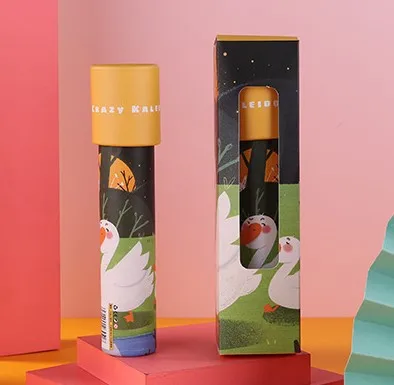 1pcs 만화경 교육 장난감 만화 종이 마술 변화 무쌍 비 조절 가능한 컬러 세계 장난감 어린이 클래식 장난감 선물