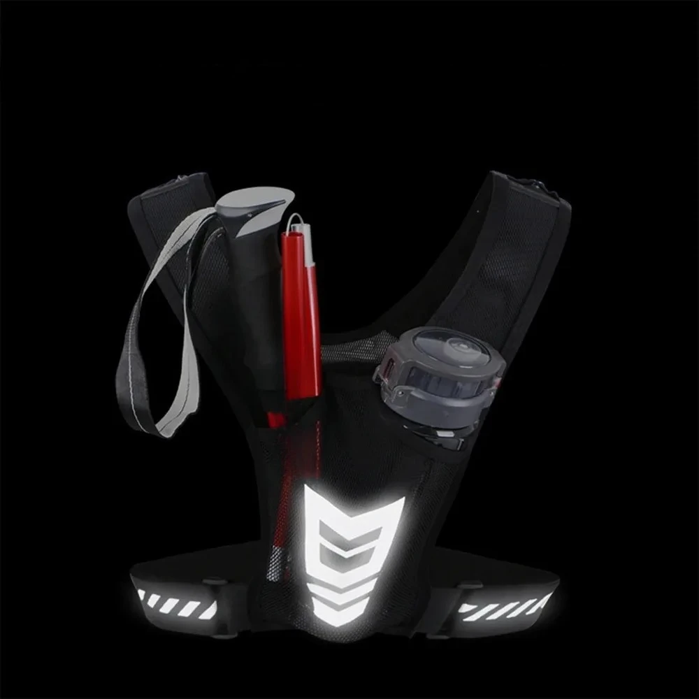 2026 Ultraleichte Laufweste mit Handytasche und Wasserflaschenhalter, atmungsaktiver Hydrationsrucksack für Outdoor-Radfahren, Wandern und Trailrunning – Detail 4