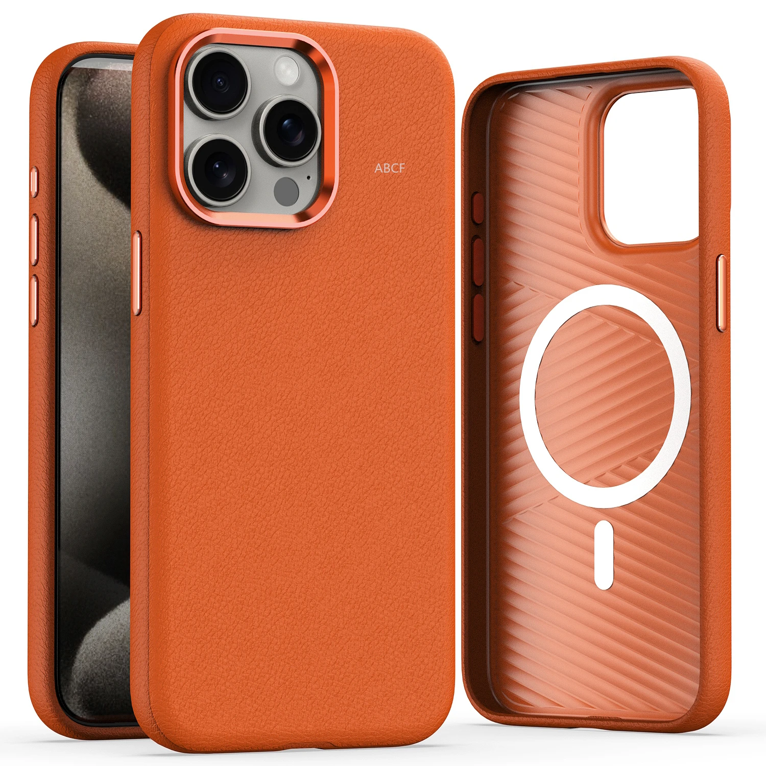 

Luxury leather Magsafe magnetic phone case suitable for iPhone 15 14 13 Pro Max Plus Mini wireless charging phone case accessory