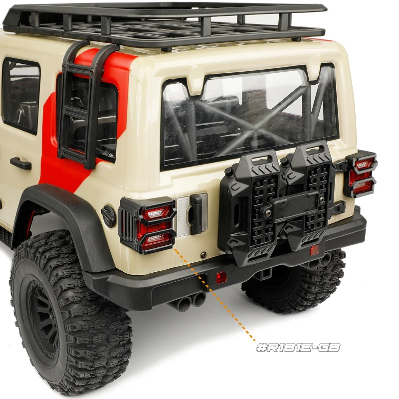 1 zestaw symulowanych lamp tylnych z efektem druku 3D do samochodów RC typu crawler w skali 1/7, Traxxas Relalo Crobol MK07 JK07, akcesoria