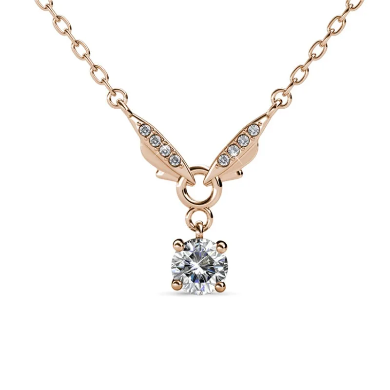 Daisini стерлингового серебра 925 пробы геометрические сверкающие кристаллы Сваровски кулон-колье на ключицу для женщин свадебные украшения для помолвки