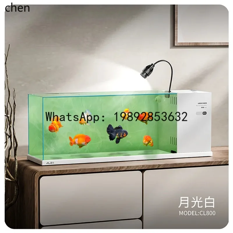 

F1 glass integrated fish tank living room ecological desktop side filter stream tank