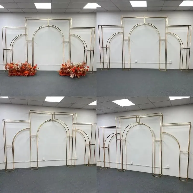 Irregular Shape Outdoor Stand Wedding Arch Set Christmas/New Year Background Decor with Thanksgiving Balloon Frame