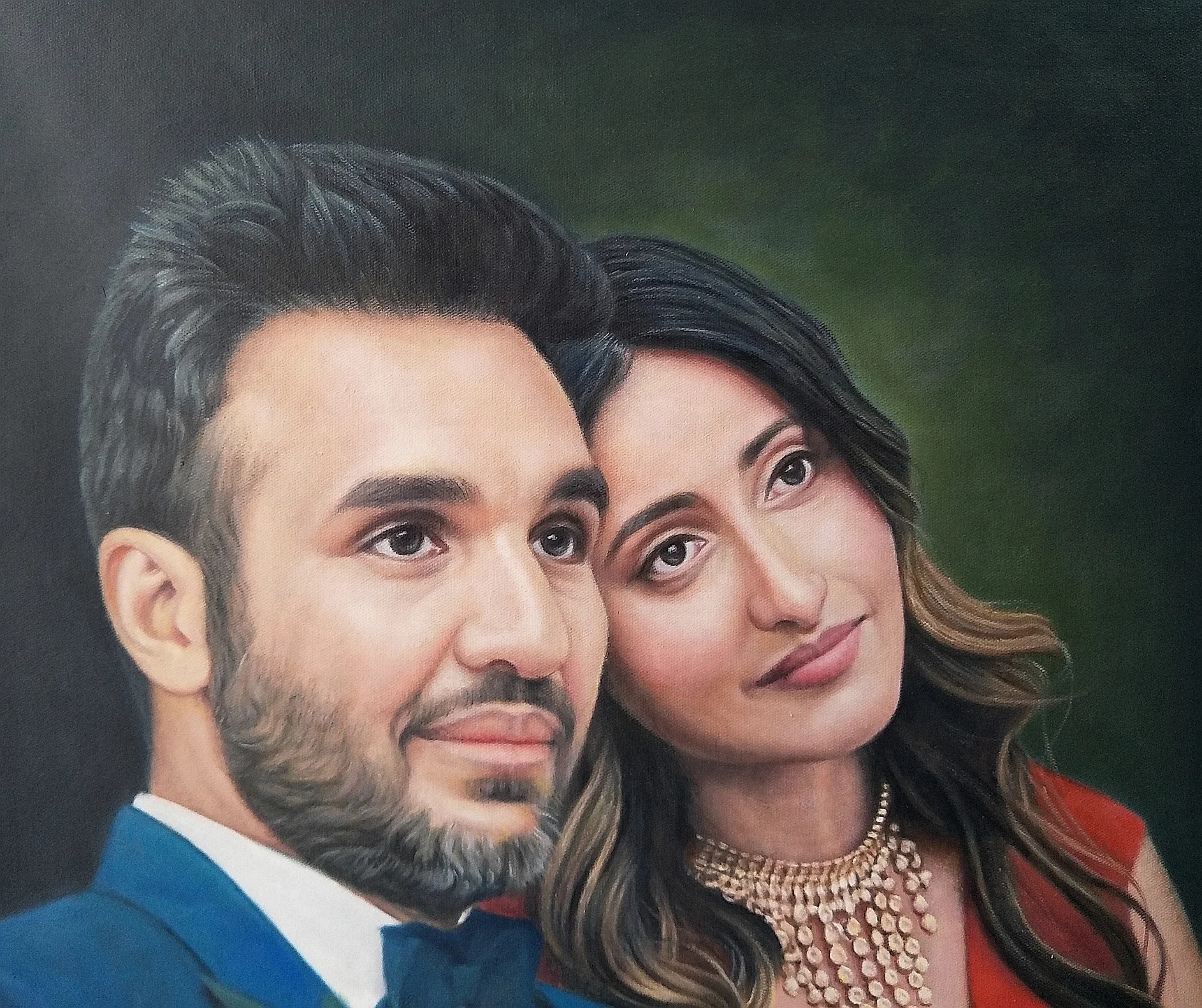 

Couple Portrait Painting From Photo, Eternal Memory of the Romantic Love