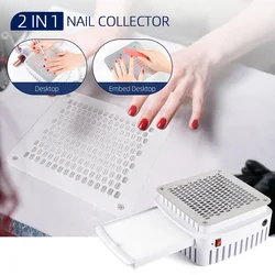 Dual-use Nail Dust Collector Nail Vacuum Cleaner for Manicure Pedicure Strong Power Nail Dust Extractor Nail Art Accessories