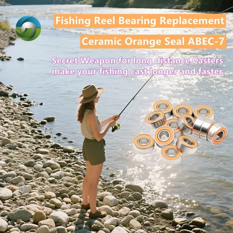 

10PCS SMR103RS 3x10x4 mm ABEC-7 Stainless Steel Ceramic Bearing S623 2RS Fishing Reels Side Cover Bearing Orange Rubber Sealed