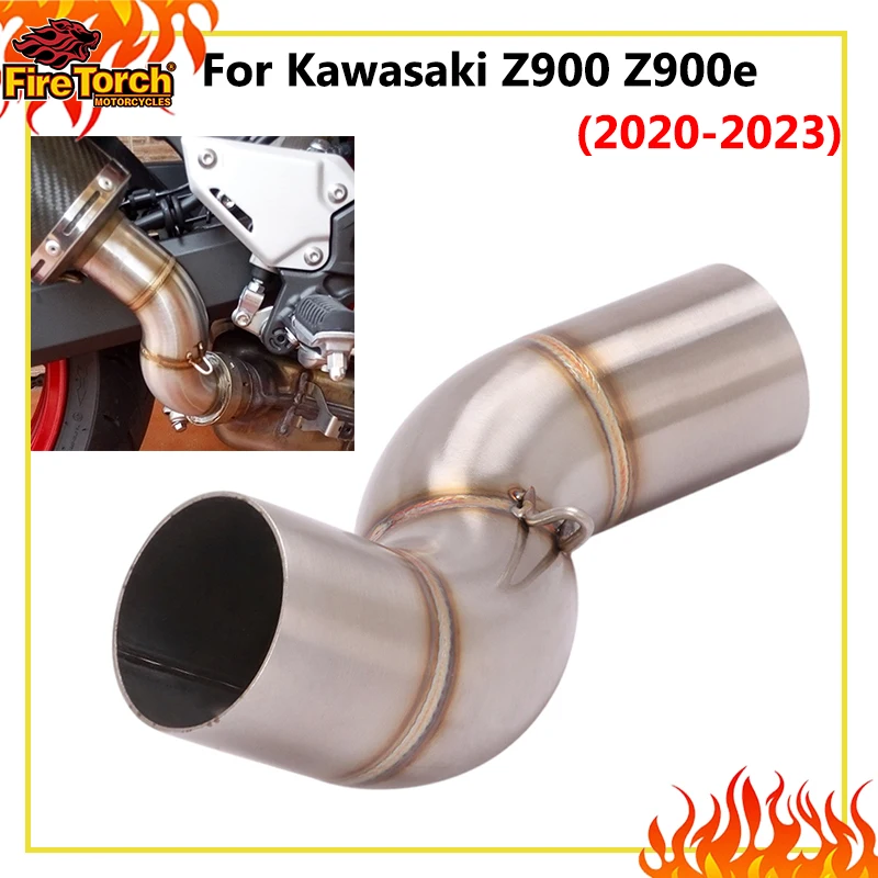Für Kawasaki Z900 A2 Z900e 2020 2021 2022 2023 Motorrad-Auspuffanlagen Modifiziertes Slip-On Verbindungsrohr für 51mm Schalldämpfer