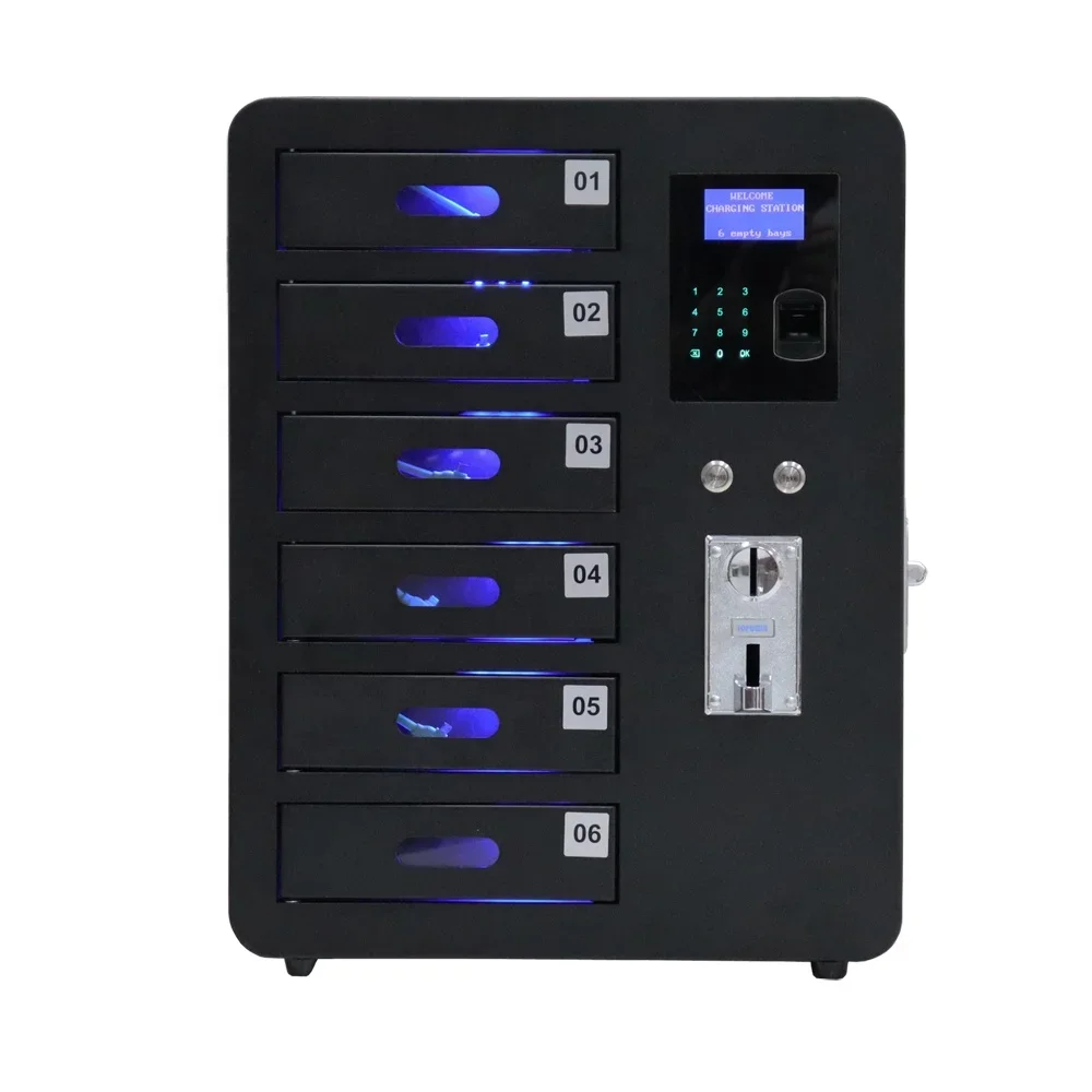 Multi Device Fast Phone Charger Public Mobile Phone Charging Station With Locker