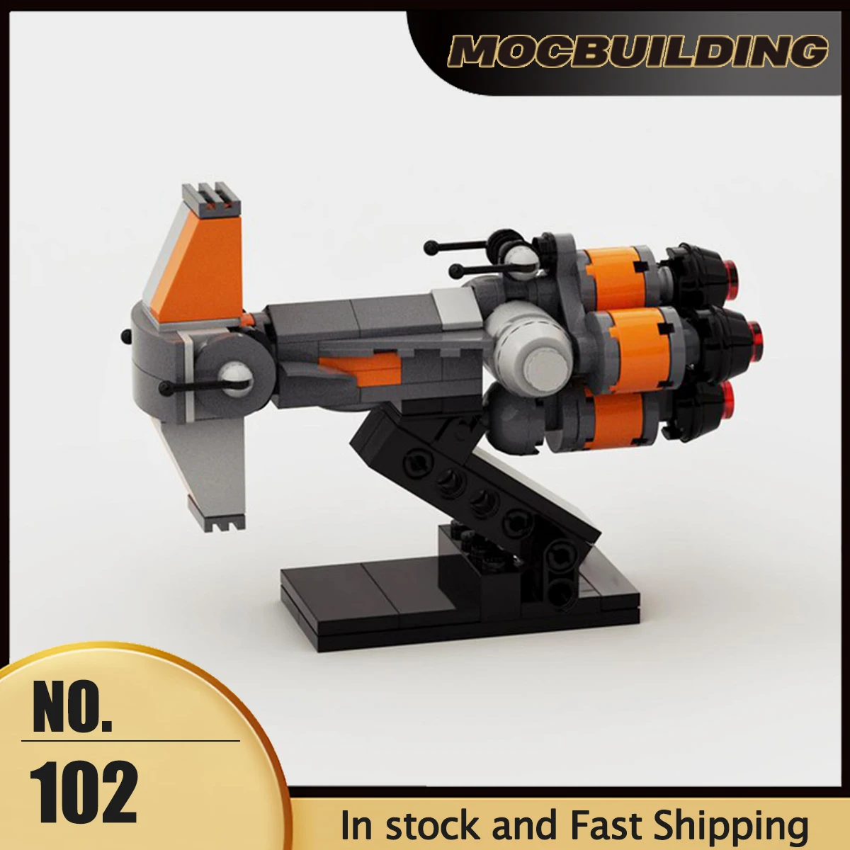 MOC Space Movie Series Small Warship Corvette Model Building Blocks Creative Toys DIY Assembly Bricks Collection Display Gifts