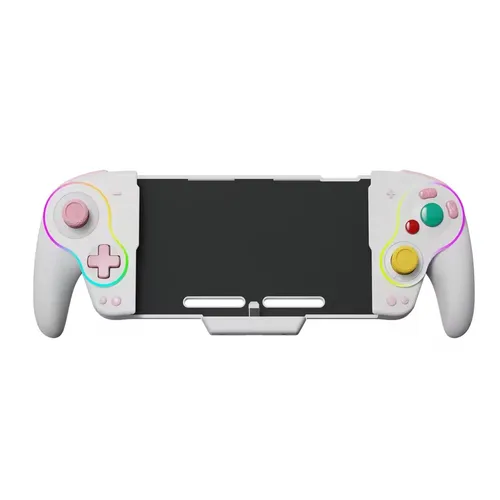 Control de mando para Nintendo Switch y controlador USB con cable OLED, accesorios para almohadilla de juego, Kit de mando de mando de luz RGB Hall