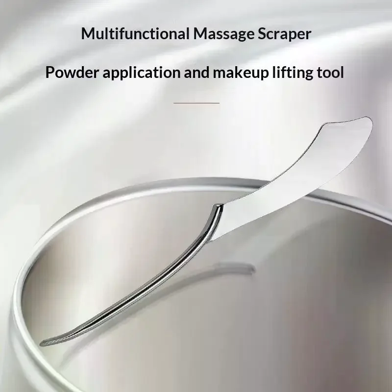 Stainless Steel Arc-Shaped Skincare Gua Sha Tool Meridian Massage Stick Home SPA Massage Meridian Massage Tool 1/2pcs