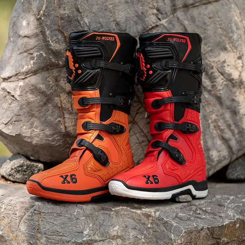 

Motocross Boots Protective Riding Boots Dirt Bike Enduro Rally Racing High-Top Off-Road Motorcycle Shoes for Men