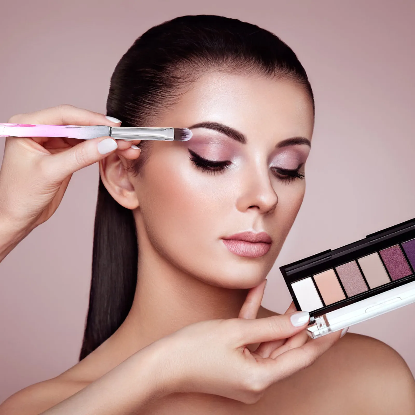 10Pcs Professional Makeup Brushes Set Crystal Handle Fiber Hair Makeup Kit Foundation Powder Eyeliner Brush Tools