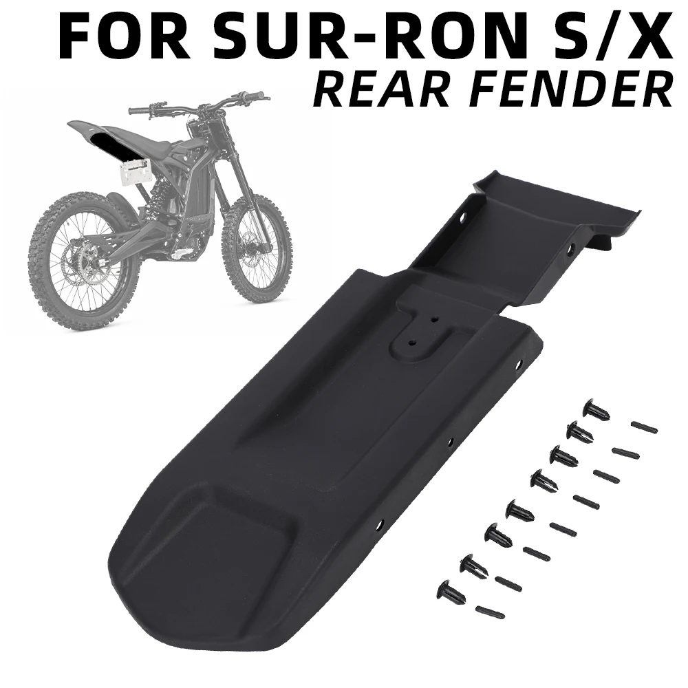 Motorcycles Rear Fender Mud Guards Wheel Splash Guard Carbon Fiber Pattern For Surron Light Bee S X Electric Bike Accessories