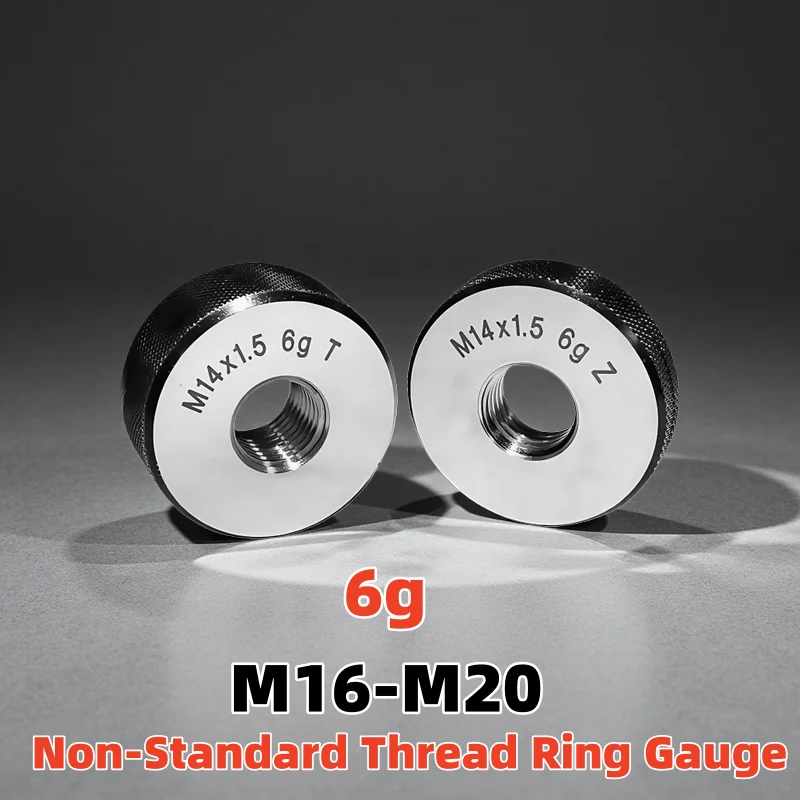 

1SET(1*GO+1*NOGO) M16-M20 Non-Standard Metric Fine Tooth Thread Ring Gauge 6g Measure Tool M16M17M18M19M20 X1.5 0.5 1.25 0.75
