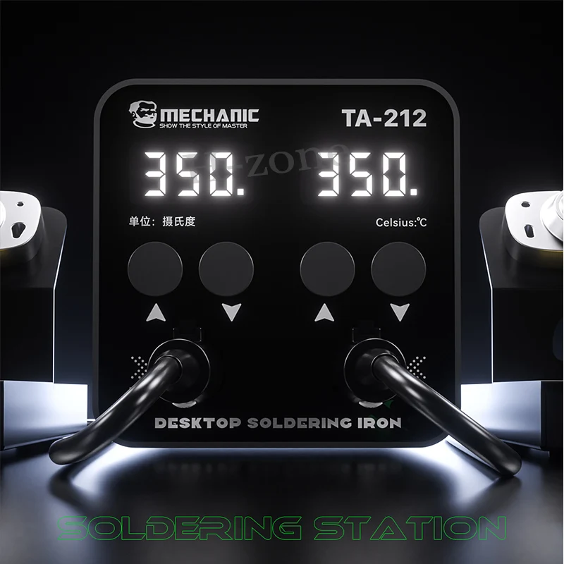 ميكانيكي TA-212 محطة لحام متوافقة سبيكة لحام تلميح 210/T12 مقبض التحكم في درجة الحرارة محطة إعادة العمل لحام #3