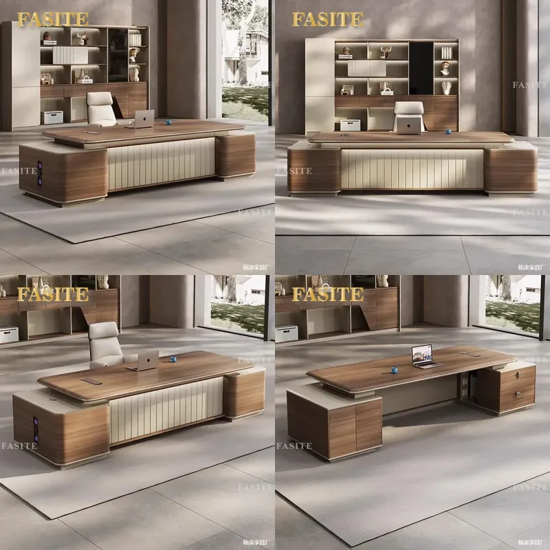 For Modern Simple Light Luxury  Manager Office Desk and Chair Combination High End President Supervisor Desk