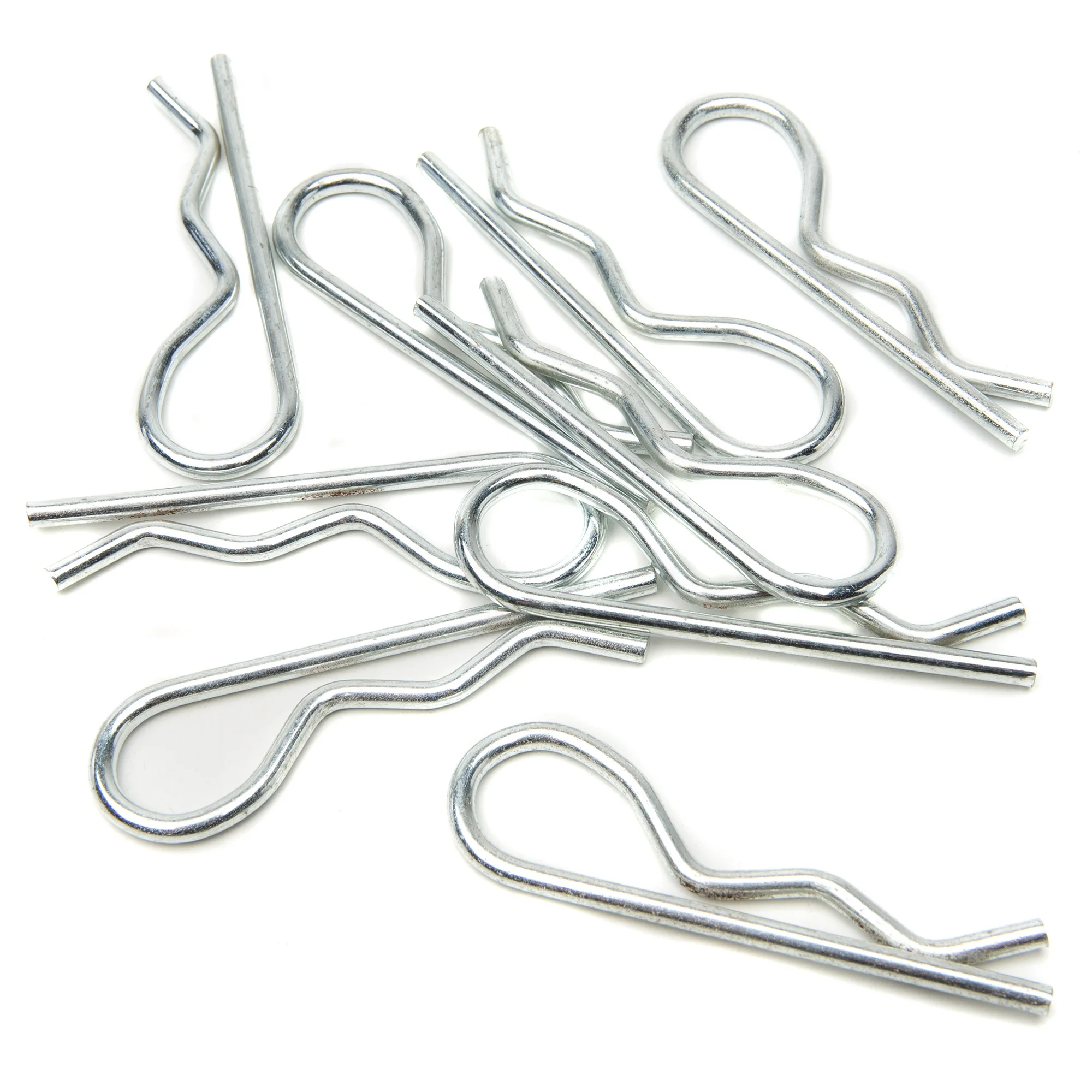 115 Buah 6 Ukuran Kit Bermacam-macam Pin Cotter Klip Pin R Set Pin Rambut Pin Logam Pin Cotter Tipe R Pin Pengunci Baut Kait Gelombang