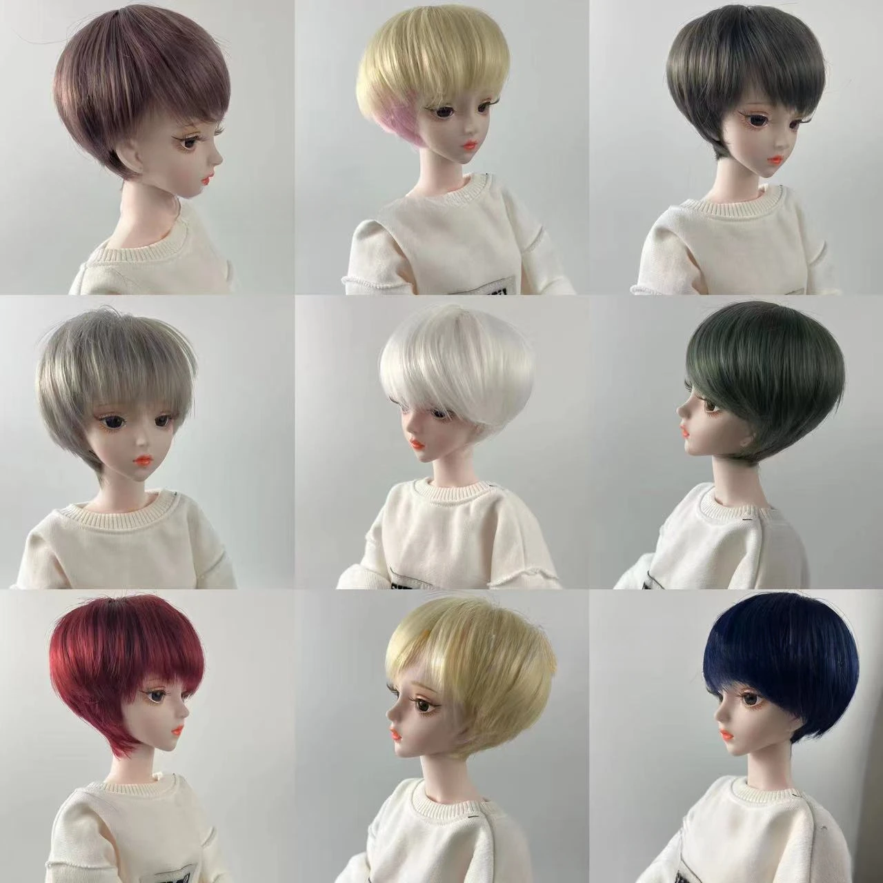 

Парик для новой куклы 1/3 Bjd, короткие волосы, «сделай сам», игрушки для девочек, наряд, игровой домик, модные аксессуары для кукол, без куклы