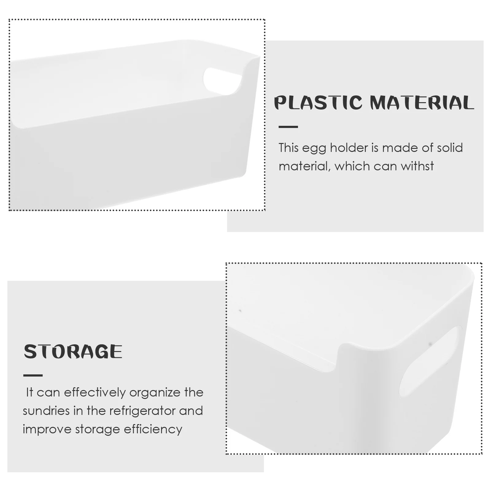 

3pcs Fridge Organizer Egg Holder Vegetable Storage Container Transparent 2L Size S Portable Plastic Freezer Bins Meat Fruit Box