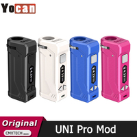 Original Yocan UNI Pro Mod 650mah Battery with OLED Screen E Cigarette VV Box MOD Vape with Adjustable Diameter Dial for Tank