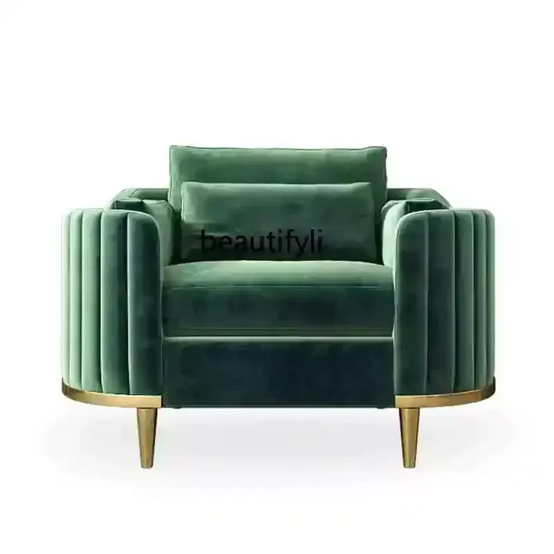 

Nordic light luxury fabric sofa combination hotel clubhouse clothing store living room high-end sofa chair