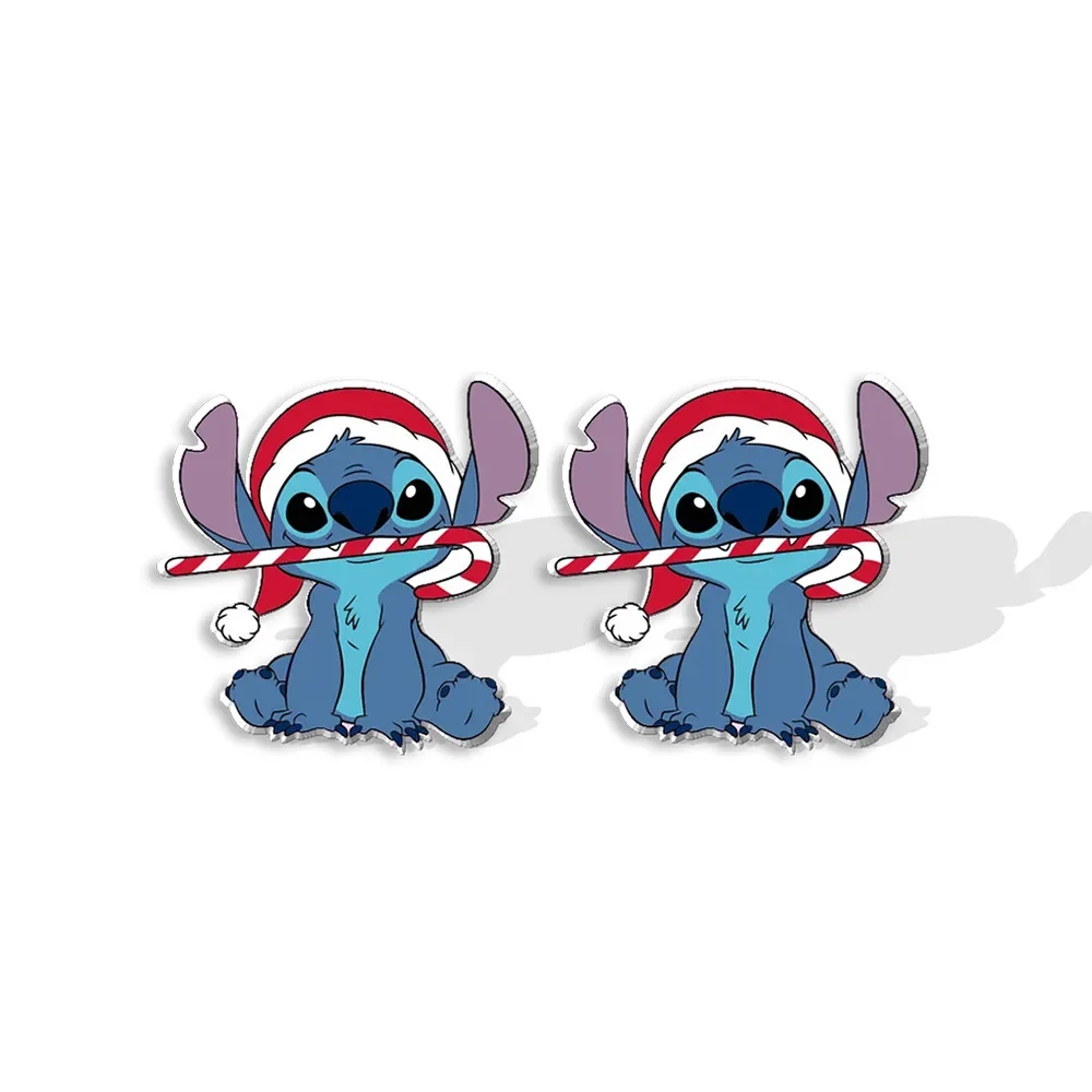 Disney Cartoon Figure Stitch Pendant Earrings Christmas Style Stitch Ear Drop for Women Girls Earrings Accessories