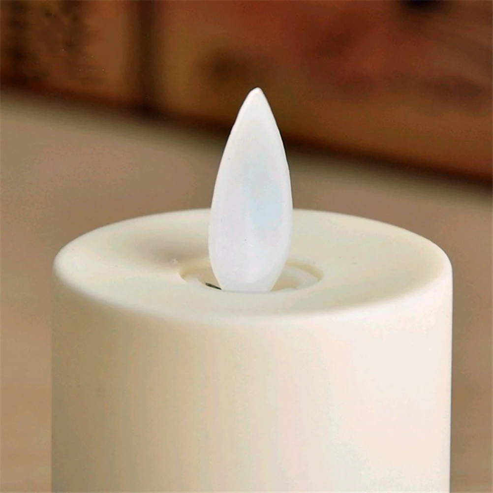 

2pcs Led Electric Flickering Lights Flameless Candles For Halloween Festival Party Decoration Home Restaurant Bar