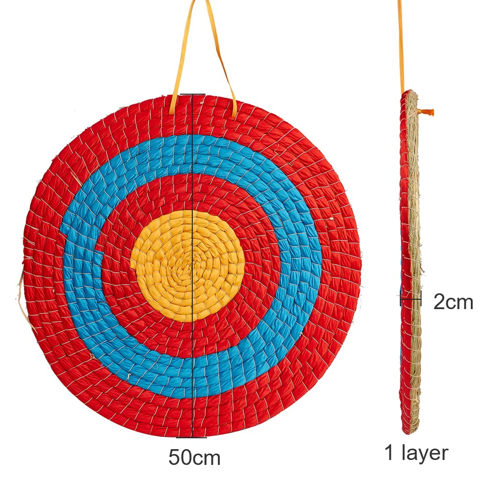 

Toparchery 50cm 1 layer Straw Archery Grass Target Traditional Handmade Bow Arrow Shooting Target Thickness 2cm 4cm