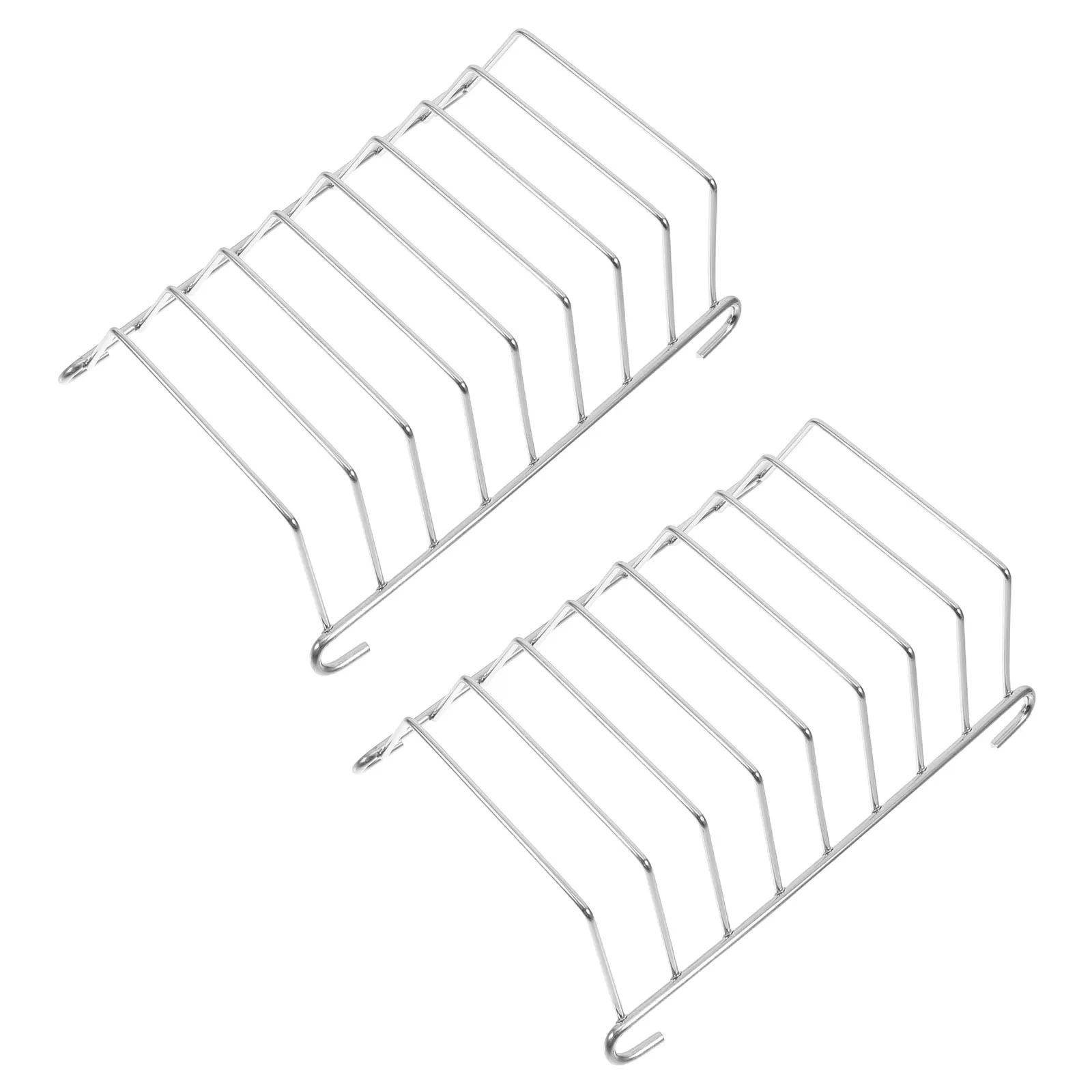 2Pcs Stainless Steel Toast Rack Unique Shape Bread Holder Kitchen Supply Desktop Toast Storage Stand Household Kitchen Tool