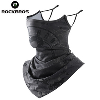 ROCKBROS Bicycle Face Mask Men Sunscreen Bike Bandana Neck Scarf Summer Cycling Ice Silk Mask Motorcycle Balaclava UV Protection