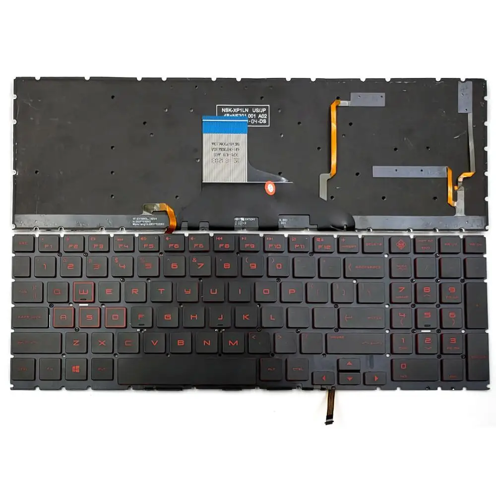 New For HP Omen 15-DC0000 15-DC0010CA 15-DC0010NR 15-DC0020CA 15-DC0030CA 15-DC0030NR 15-DC0051NR Laptop Keyboard Red Backlit US