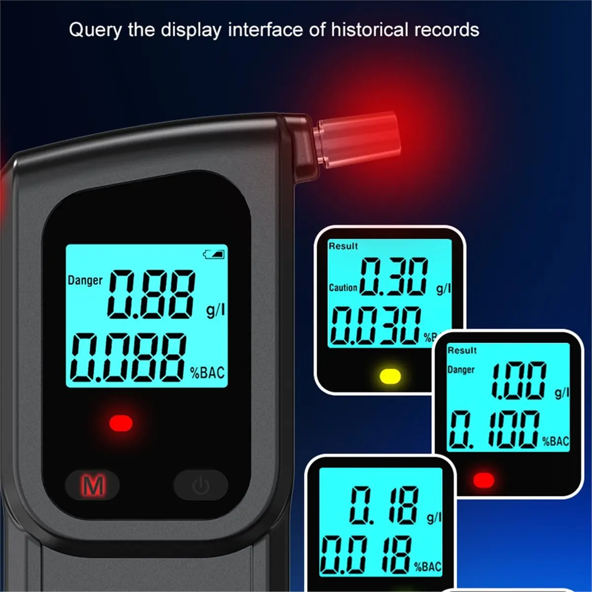 Budget-Friendly-Digital Alcohol Tester Voice-Announced Breathalyzer for Drunk Driving Breathalyzer Alcotester LCD Display Drunk