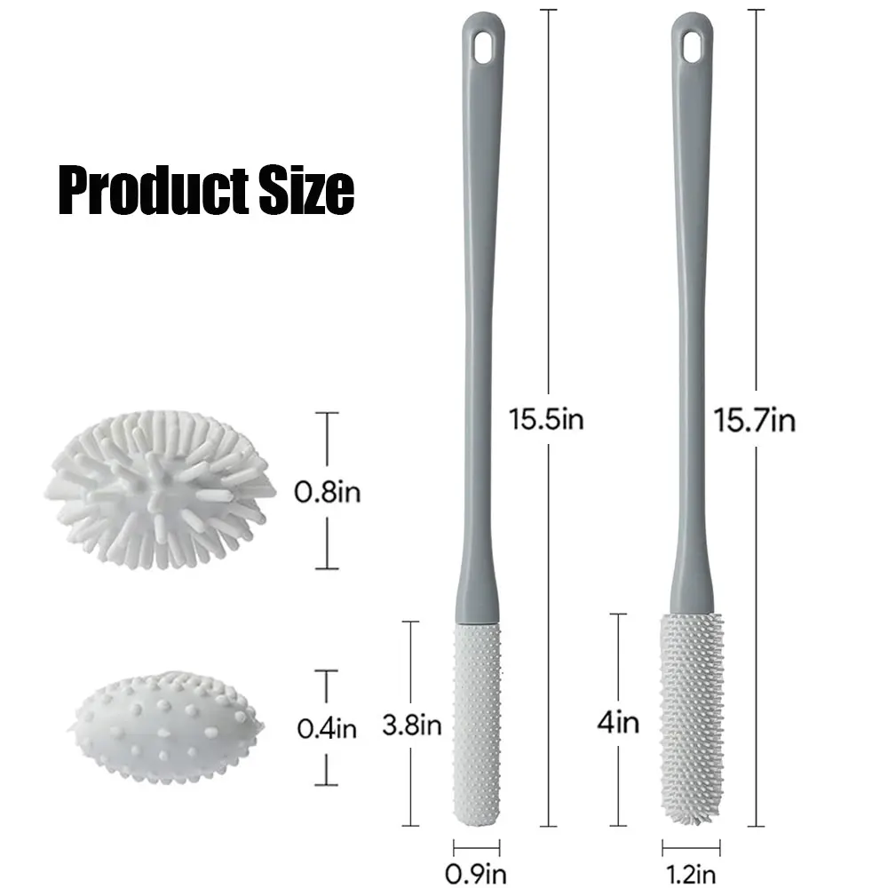 2 pcs Foot Scrubber for Pregnant Women, Toe Cleaning Brush, Exfoliating Silicone Brush, Remove Dead Skin, Foot Washing Tool